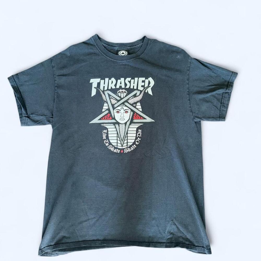 Y2K Thrasher Skate or Die Graphic Tee – Men’s Large